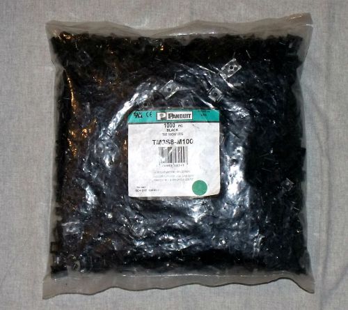 New panduit tm3s8-m100 black cable tie mounts ~ lot of 1000 for sale