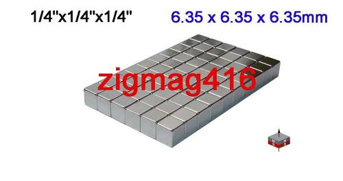 100 pcs of n42, 1/4&#034;x 1/4&#034; x 1/4&#034;  neodymium block magnets for sale