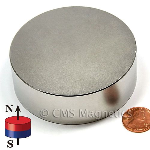 4 PC Neodymium Magnets N45 Dia 3 x 1&#034; Super Strong Rare Earth Disk Magnets