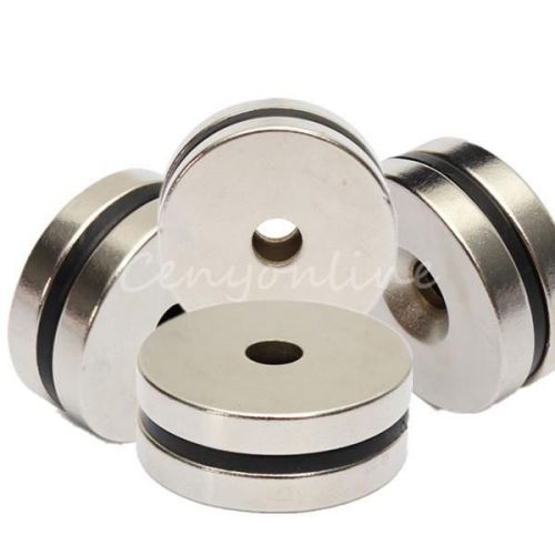 2pcs strong countesunk fridge magnets 30x5mm hole 5mm disc rare earth neodymium for sale
