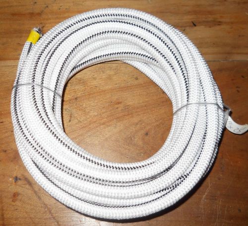 3/8&#034; x 25&#039; white with back tracer mfp cover bungee / shock cord / made usa! for sale