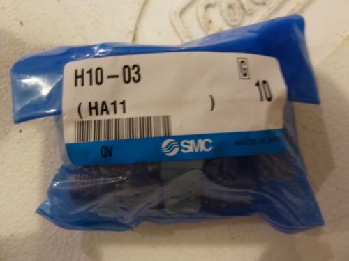 LOT of 10 SMC H10-03 fitting, male connector, H SELF ALIGN FITTINGS