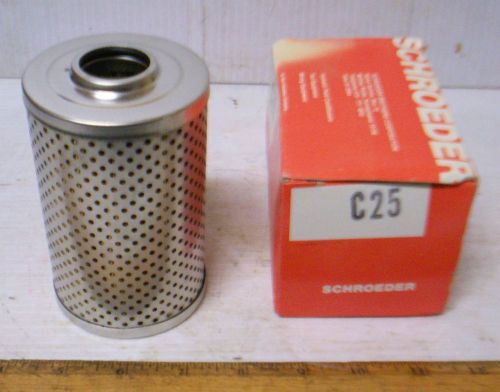 Schroeder industries llc - fluid filter element - pn: c25 (nos) for sale