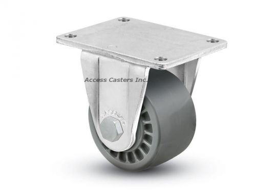 3slpur 3&#034; low profile rigid plate caster, urethane wheel, 700 lbs capacity for sale
