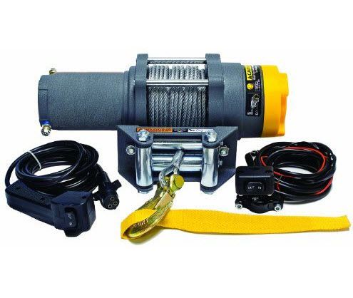 Winch - heavy duty - 12 volt dc - 1.6 hp - 4,500 lb cap - 55 ft cable &amp; accys for sale