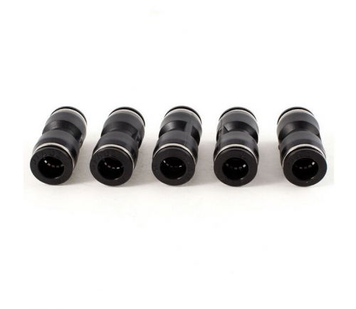 5 Pcs 10mm to 10mm Straight Quick Joint Air Pneumatic Fittings Black