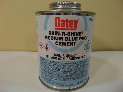 Oatey 30893 pvc rain-r-shine cement, blue, 16-ounce new for sale