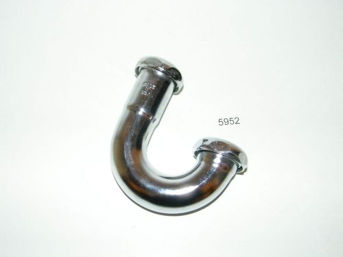Jameco sink trap j bend 1 1/4 x 1 1/4 brass satin chrome new for sale
