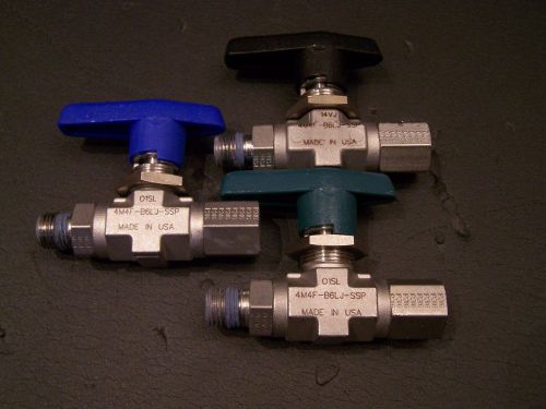 Parker 4m4f-b6lj-ssp stainless ball valve .25 m to f lot of 3 new for sale