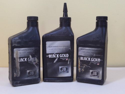 Lot of 3 Bottles JB Black Gold Vacuum Pump Oil 16 Oz 1 Pint Each