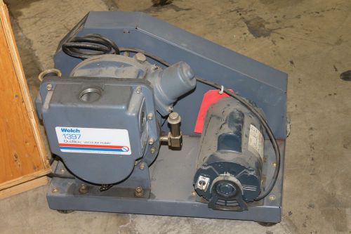 Welch Duo Seal Two Stage High Vacuum Pump Model 1397 WORKING