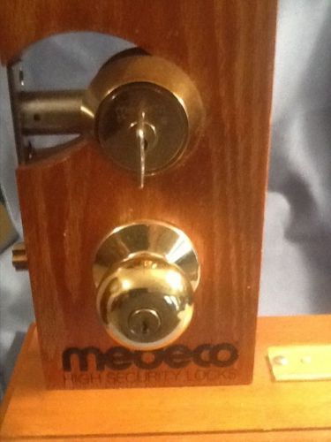 Medeco High Security  deadbolt and entry door knob with one key