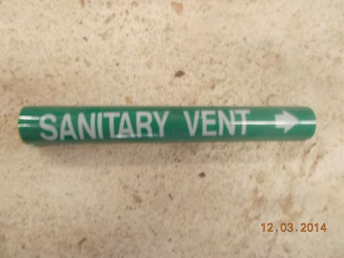 Brady snap-on pipe marker, sanitary vent (10 per lot) for sale