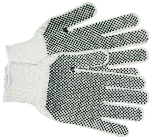 (3 Pairs) MCR 9667LM Multi-Purpose Gloves, Cotton/Poly, 7 Gauge PVC Dots, Large