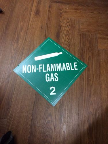 Non-Flammable Gas Placard, Worded, Tagboard  (lot 25)