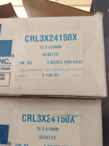 CRL 3&#034; x 24&#034; 150X Grit Glass Grinding Belts For Portable Sanders 10 Per Box