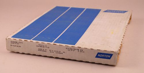 Unopened Norton No-Fil Adalox A273 9x11&#034; P1000A Grit Sandpaper (100-Pack) #00340
