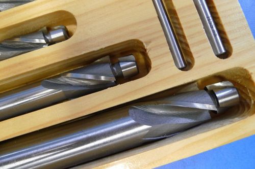 SET of 7 HSS COUNTERBORE DRILLS SIZES from #6 - 1/2&#034; *MINT IN BOX* *G