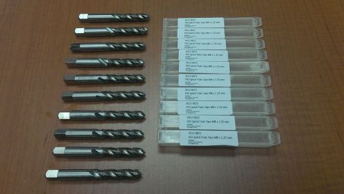 10 ps m8x1.25 hss spiral flute tap, metric, ansi standard, ground, #2012-0022x10 for sale