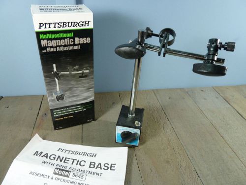 NIB Pittsburgh Multipositional Magnetic Base with Fine Adjustment Model # 5645