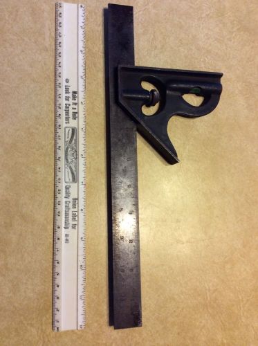 Machinist tools lathe mill micro brown &amp; sharpe machinist square and ruler for sale