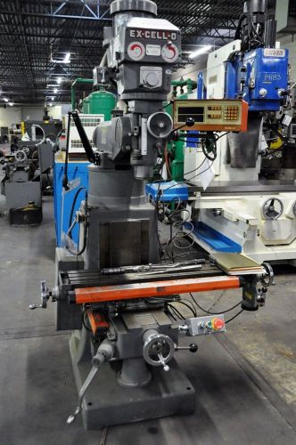EX-CELL-O VERTICAL MILLING MACHINE - 2-AXIS DRO, SERVO FEED