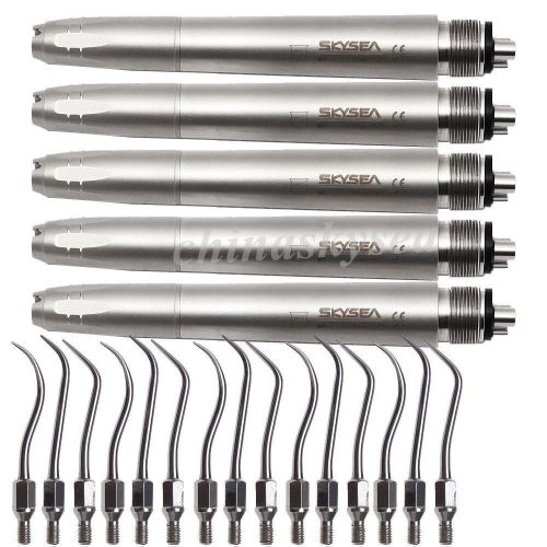 5 KAVO Style Dental Super Sonic BORDEN Air Scaler Handpiece 15 Tips 4-H Turbine