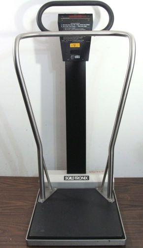 Scale-tronix 5002 professional medical digital patient stand scale black – nice! for sale