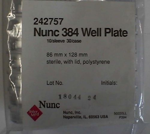 Nunc Inter Med; 384 Well Plate; Sterile; with lid; Polystyrene; Model 242757