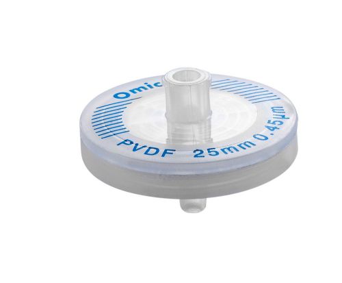 PVDF Syringe Filter Non Sterile 25mm, 0.45um, 25/pk