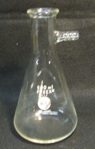 Erlenmeyer 500 mL Pyrex No. 5340 Side Tubulation  Flask