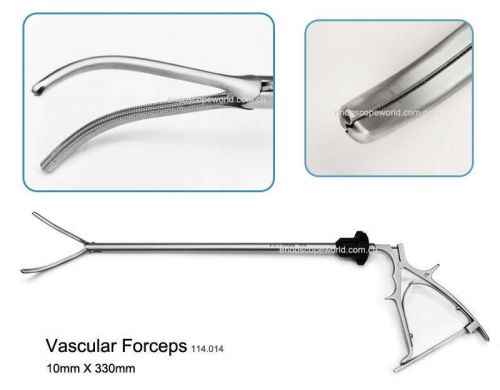 Brand New 10X330mm Vascular Forceps Laparoscopy
