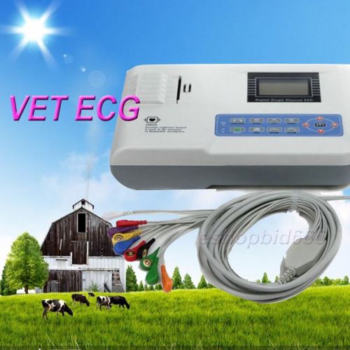 2015 Digital 1-channel Vet Electrocardiograph Veterinary ECG EKG Machine CE FDA