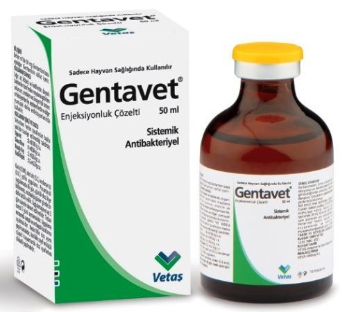 ANTIBACTERIAL GENTAVET 10% 50ml Injectable Solution Gentamycin sulphate CAT DOG