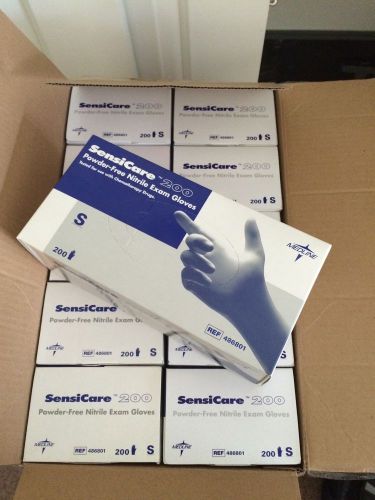 Medline Sensi Care 200 Powder Free Nitrile Exam Gloves Blue  Small 10k gloves