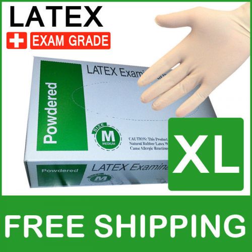 1000/Case Latex Disposable Gloves Powdered Exam (Nitrile Vinyl Free) X-Large XL