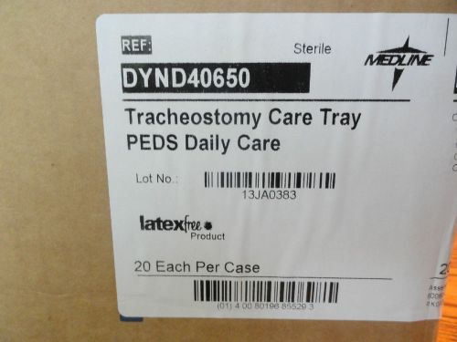 Tracheostomy care tray peds daily care by medline case of 20 kits dynd40650 for sale