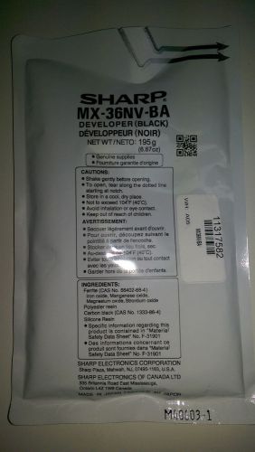 MX-36NV-BA, MX36NVBA, MX-36NVBA, Sharp Black Developer , New, OEM, MX