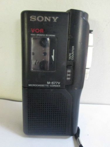 SONY M-677V MICROCASSETTE TAPE RECORDER, VOR VOICE OPERATED RECORDING
