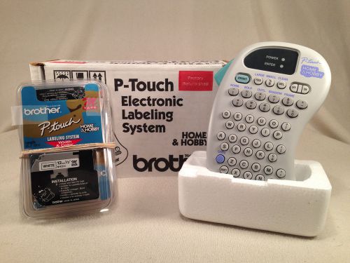Brother P-Touch Refurbished PT100 Labeling System Electronic with 4 pk Labels