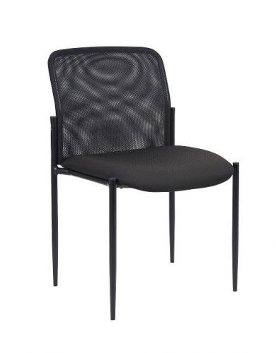 B6919 BOSS BLACK PATENTED CONTEMPORARY STYLE MESH OFFICE GUEST CHAIR