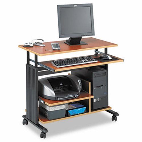 Safco 33&#034; Wide Adj Height Mini-Tower Workstation, 22d x 34h, Cherry (SAF1927CY)