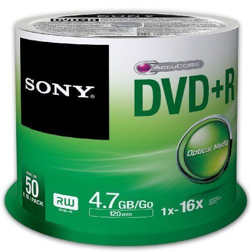 Sony 50DPR47SP Disc Dvd+r 4.7gb For General Use 16x 50/pk Spindle