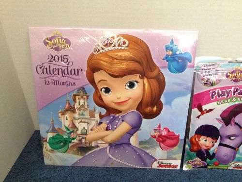 2015 SOFIA THE FIRST 10x10 Kids Wall Calendar NEW SEALED Disney FREE Play pack