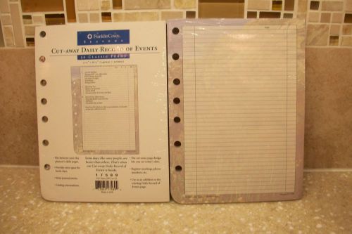 FRANKLIN COVEY SEASONS CLASSIC CUT-AWAY DAILY RECORD of EVENTS ~ 2 PACKAGES  MIP
