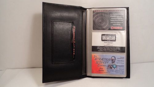 Davini SV510 Black Nappa Leather 3 Hi Business Card File
