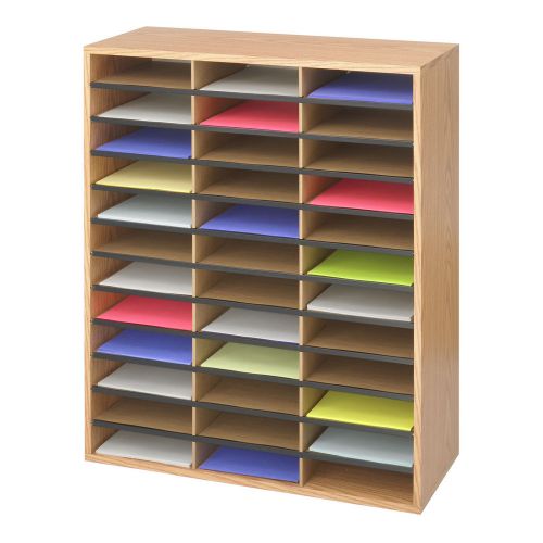 Safco Products Company Large Wood/Corrugated Literature Organizer