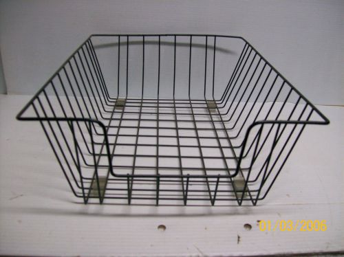 Vintage large metal office wire basket - desk tray for papers documents or mail for sale