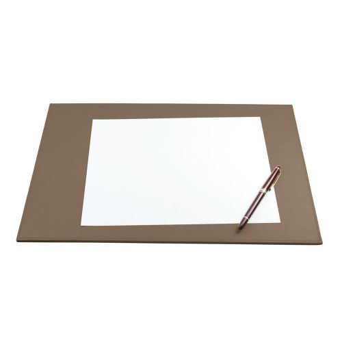 LUCRIN - Desk Pad 17.5 x 10.8 inches - Smooth Cow Leather - Dark taupe
