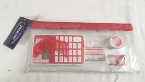 NWT Forever Collectibles Ohio State Pencil Bag Pouch w/ Accessories Calculator